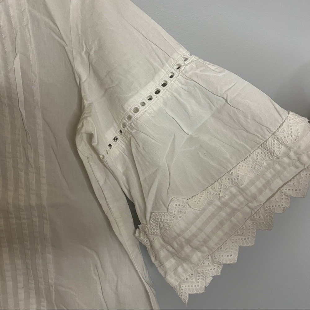Club Monaco White Eyelet Cotton Mini Tunic Dress - Picture 8 of 12